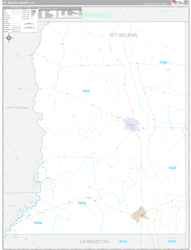 St. HelenaParish (County), LA Wall Map Premium Style 2024